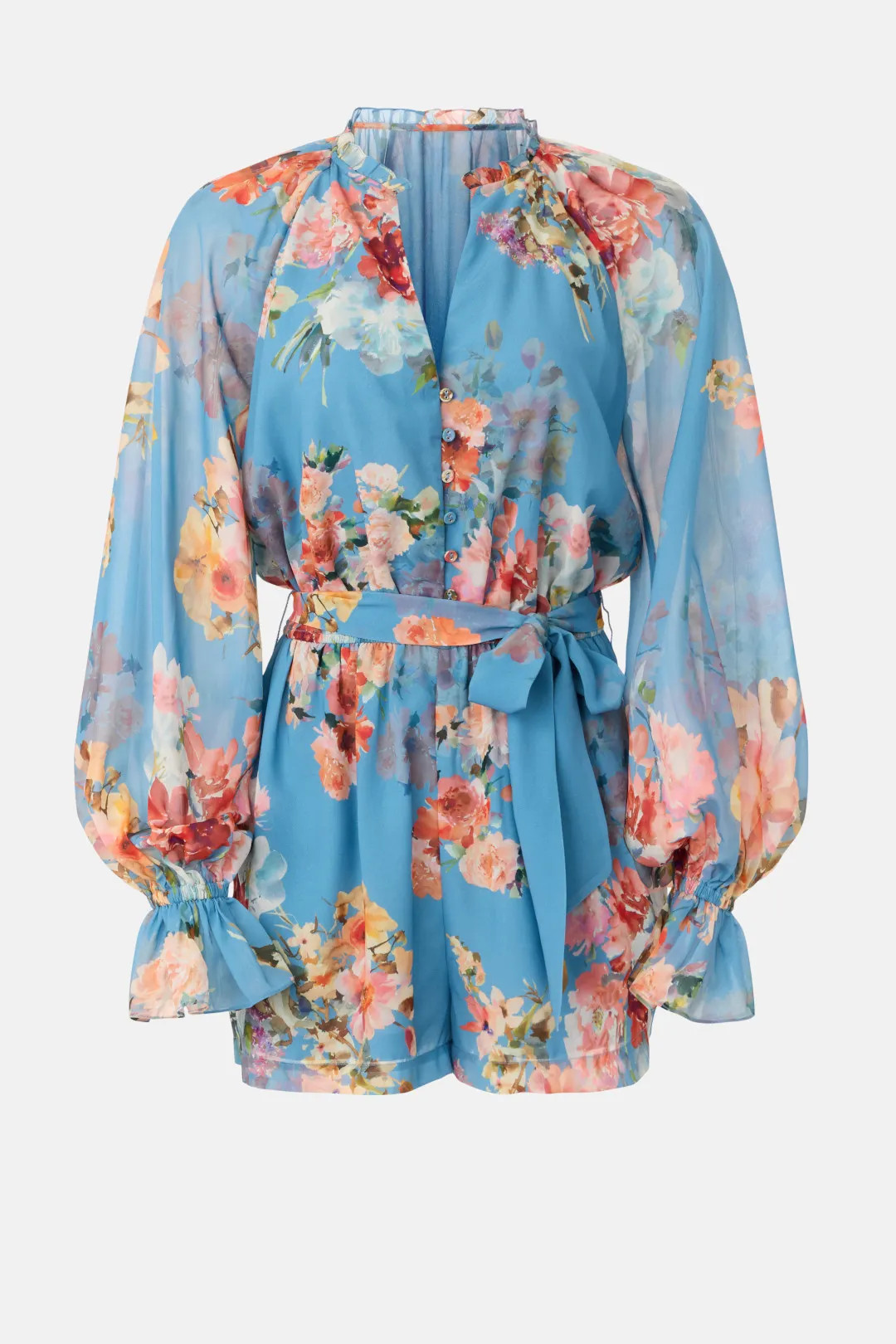 Blue Floral Romper | Rent the Runway