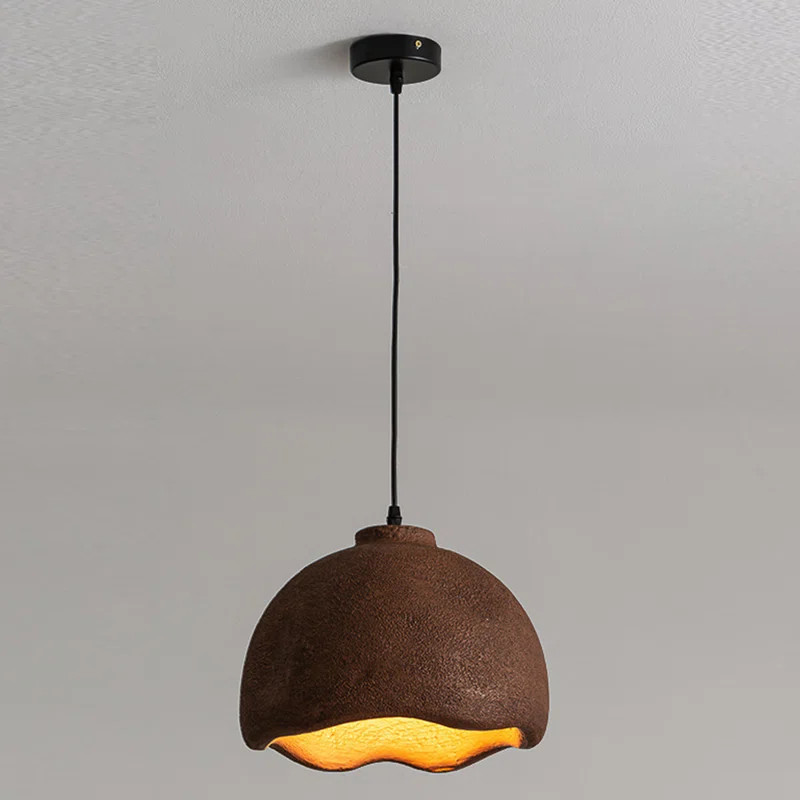 1-Light Brown Modern Pendant Light Wabi-Sabi | Wayfair North America