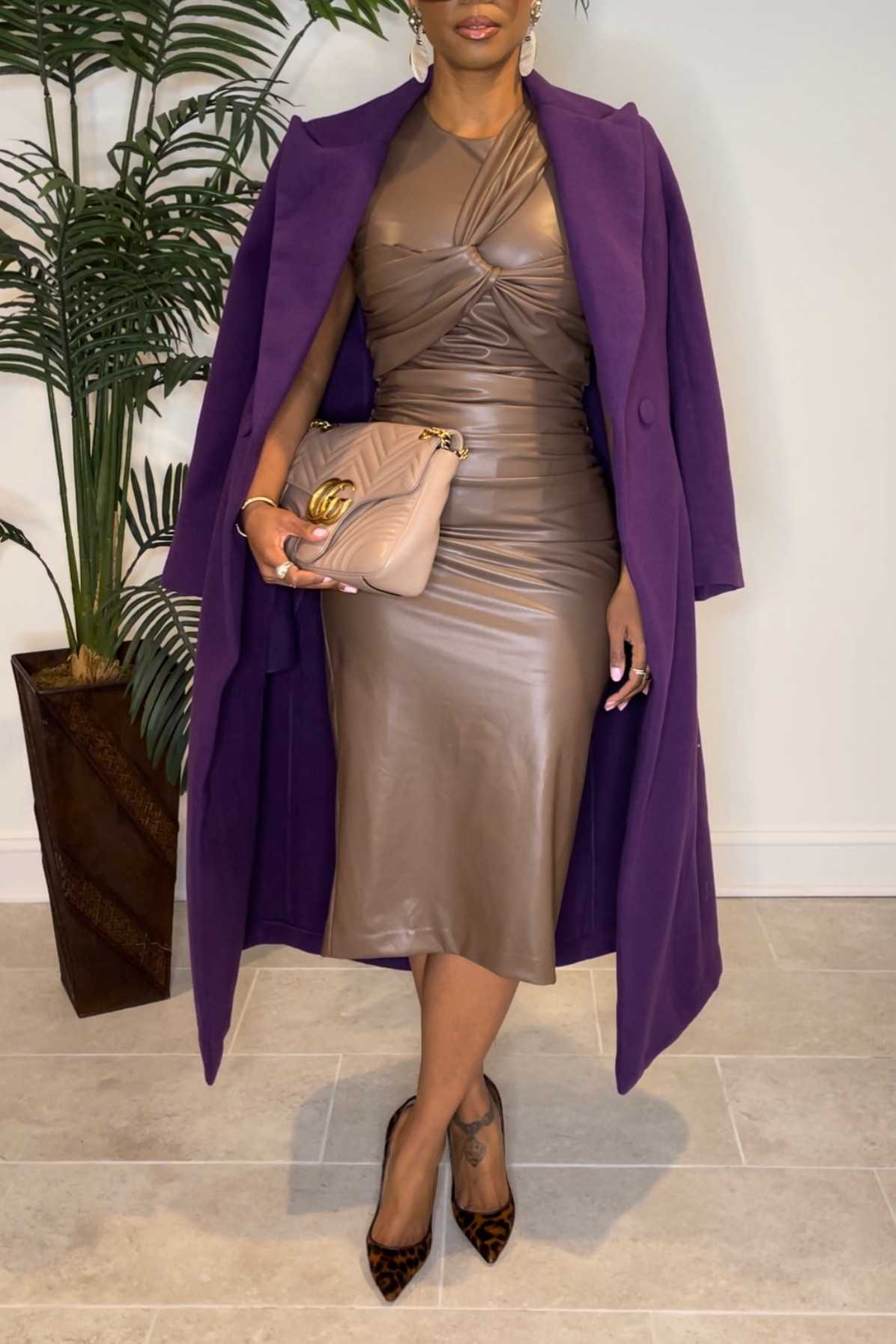 Faux Leather Midi Dress. I ordered a size Small

#LTKstyletip #LTKworkwear #LTKshoecrush