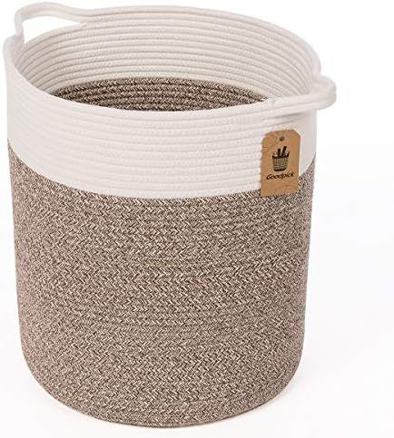 Amazon.com: INDRESSME Tall Cotton Rope Basket for Yoga Mat Woven Laundry Basket Toy Storage Bin f... | Amazon (US)