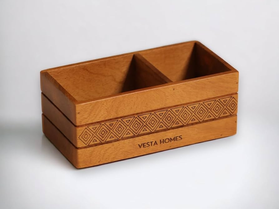 Vesta Homes Wooden Utensil Holder | Spoon, Knife, Cutlery Holder/Stand for Kitchen, Dining Table ... | Amazon (US)