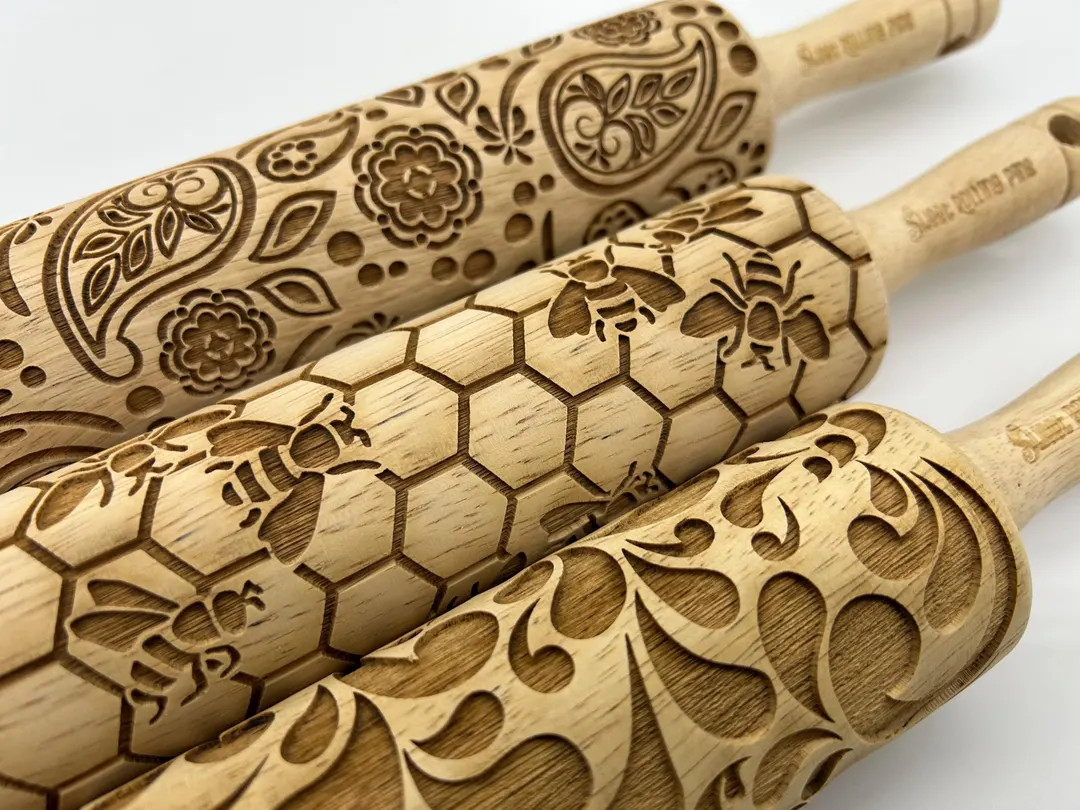 Embossed Rolling Pins - Choose Any 3 - Cookie, Clay, Pottery | Etsy (US)