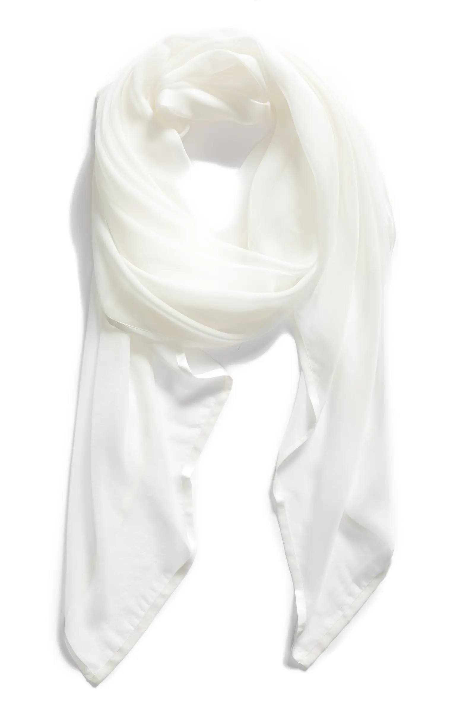 Satin Border Silk Chiffon Scarf | Nordstrom