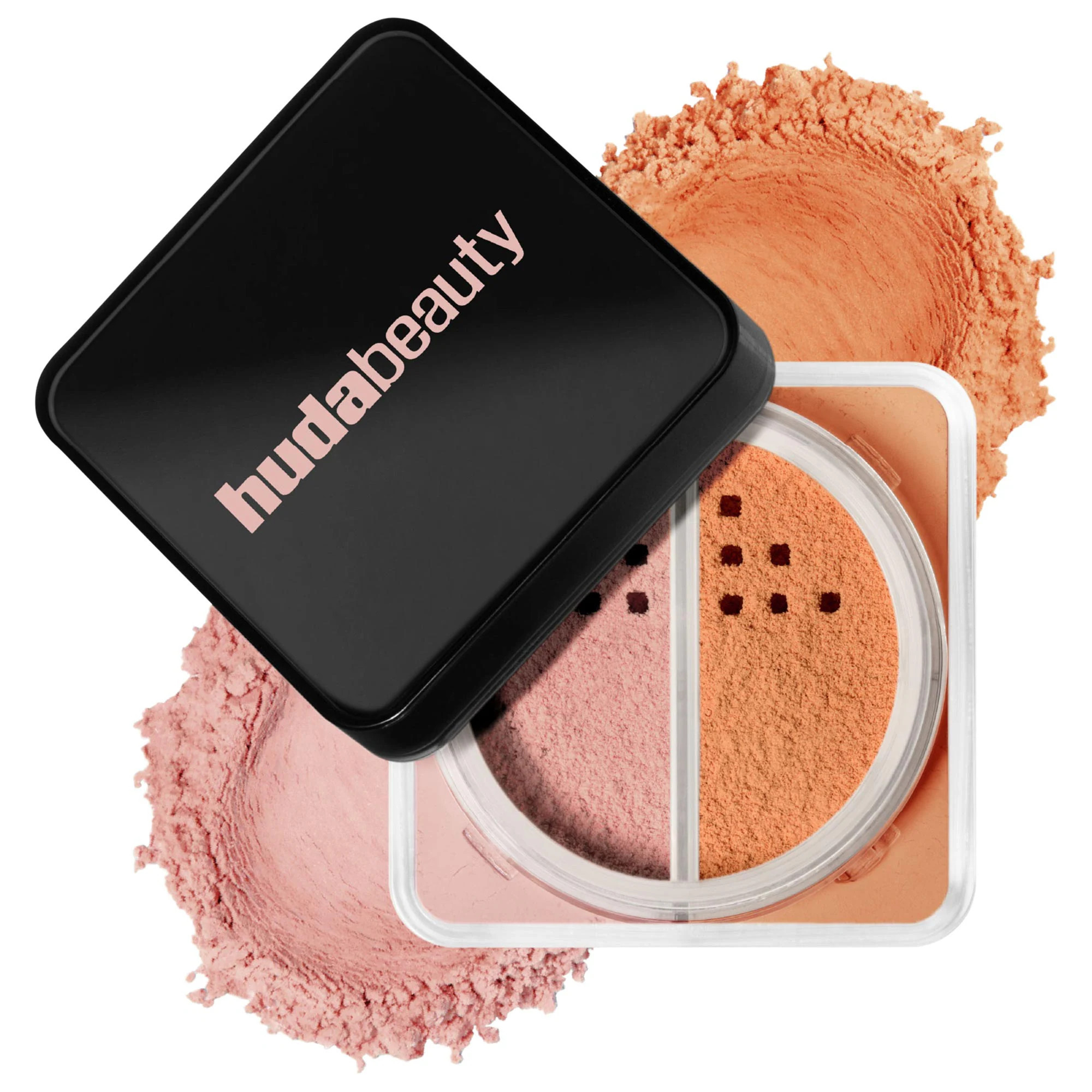 HUDA BEAUTY Easy Bake Loose Powder Brightening + Correcting Duo Pink Pumpkin 2 x 0.22 oz/2 x 6.5 g | Sephora (US)