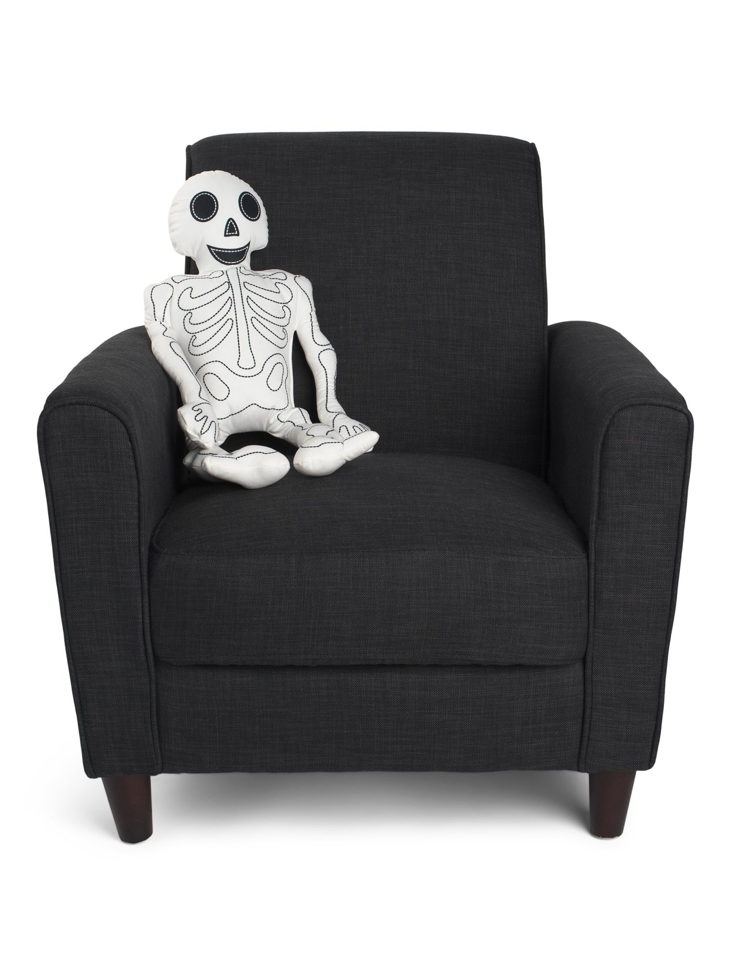 28in Velvet Skeleton Shaped Pillow | TJ Maxx