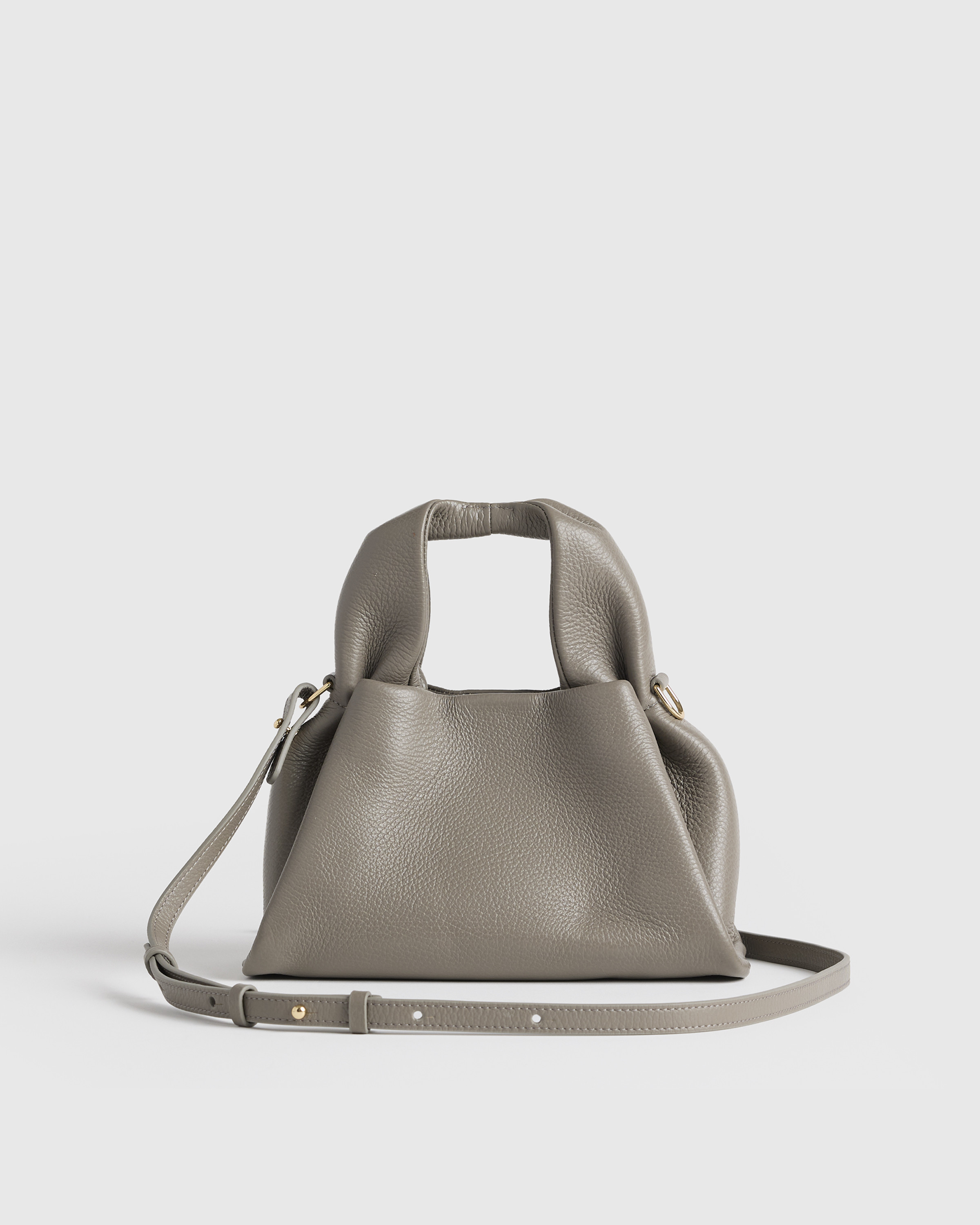 Italian Leather Trapeze Crossbody in Cognac | Quince
