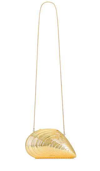 Bridget Oyster Shell Clutch in Gold | Revolve Clothing (Global)