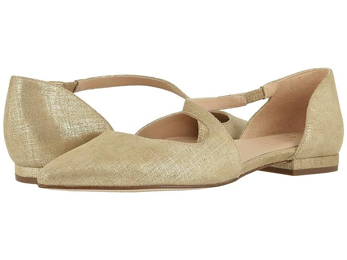 Naturalizer 27 Edit Heather (Taupe Metallic Linen Leather) Women's Flat Shoes | Zappos