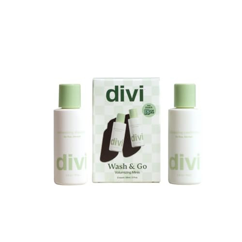 Divi Mini Volumizing Shampoo & Conditioner - Lightweight Formula for Fine Hair - Designed to Strengthen and Protect the Hair from Damage - Travel Size, 2oz | Amazon (US)