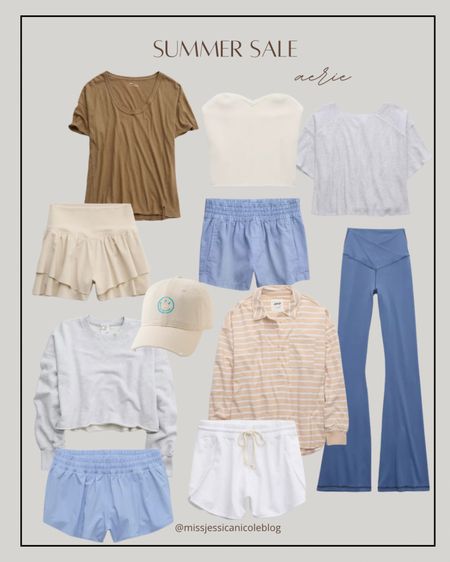 Aerie summer sale 30-70% off  I love all of these basics and closet staples! 

Flowy running shorts, oversized tees, flare yoga pants, cropped t shirts, loungewear, lounge shorts 

#LTKSummerSales #LTKSeasonal #LTKStyleTip