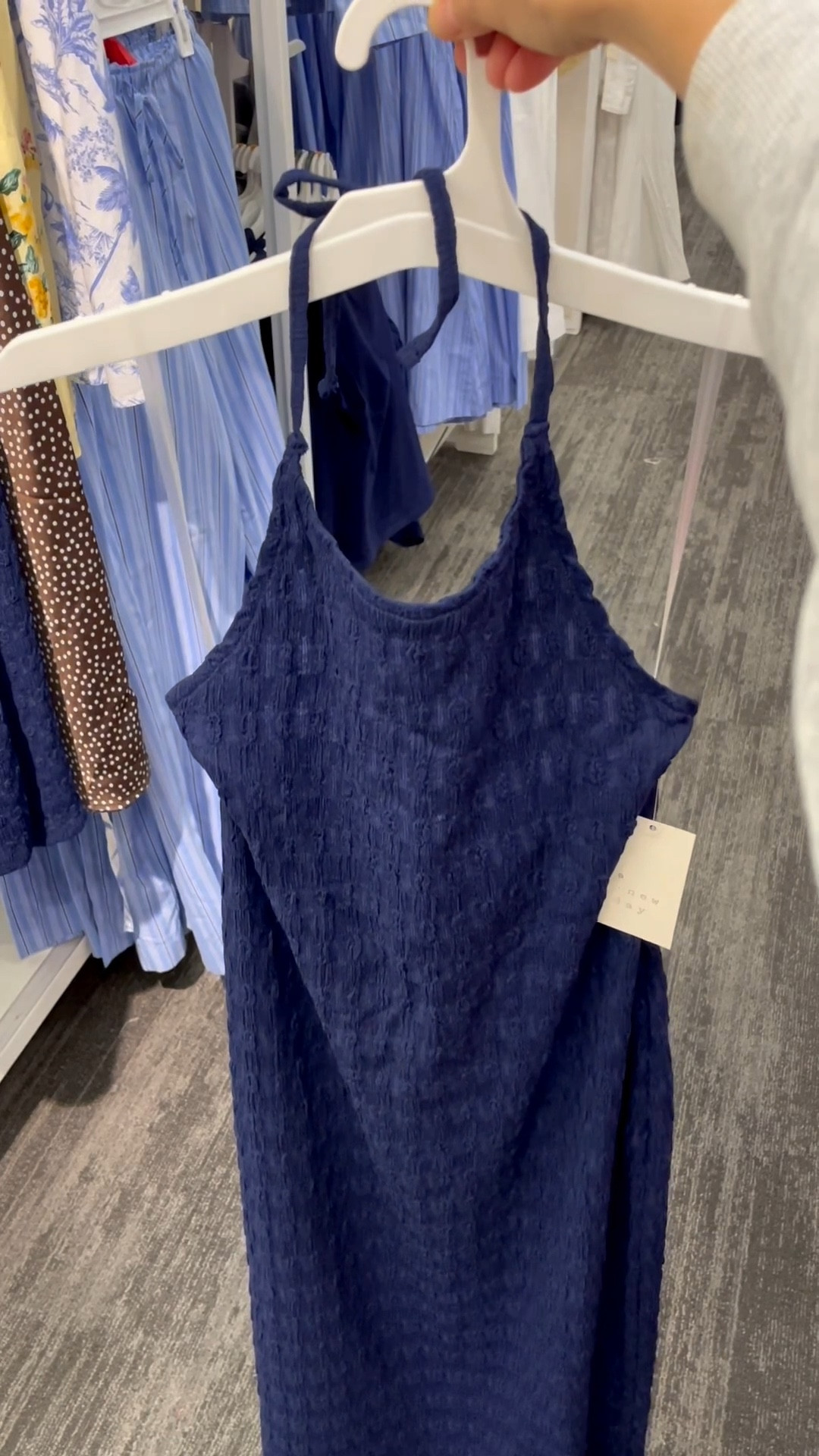 This halter dress and yap on an outdoor patio 🤝 @Target Share with a friend who needs to see and follow me @showermeintarget for more finds 

#LTKTravel #LTKootd #LTKSeasonal