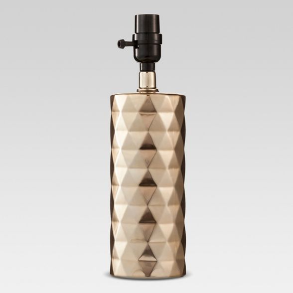 Metallic Faceted Ceramic Small Lamp Base Gold - Project 62™ | Target