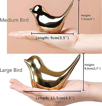 FANTESTICRYAN Small Birds Statues Gold Home Decor Modern Style Figurine Decorative Ornaments for ... | Amazon (US)