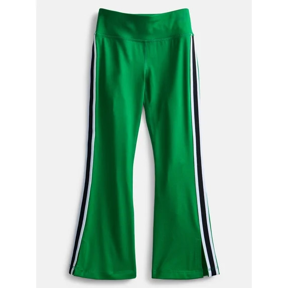 Athletic Works Girls Active Stripe Flare Leggings, Sizes 4-18 | Walmart (US)