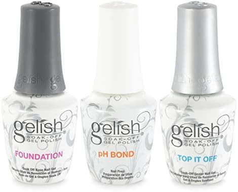 Amazon.com: Gelish Terrific Trio Essentials 15 mL Basix Care Soak Off Manicure Gel Nail Polish Ki... | Amazon (US)