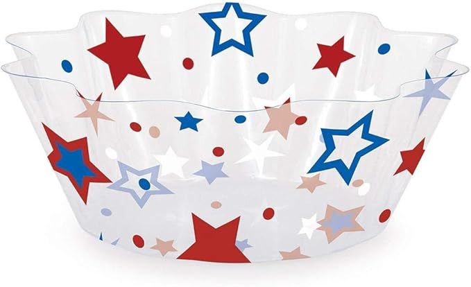 Patriotic Stars Fluted Plastic Bowl | Amazon (US)
