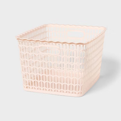 Wave Scallop Decorative Basket Large Pink - Brightroom™ | Target