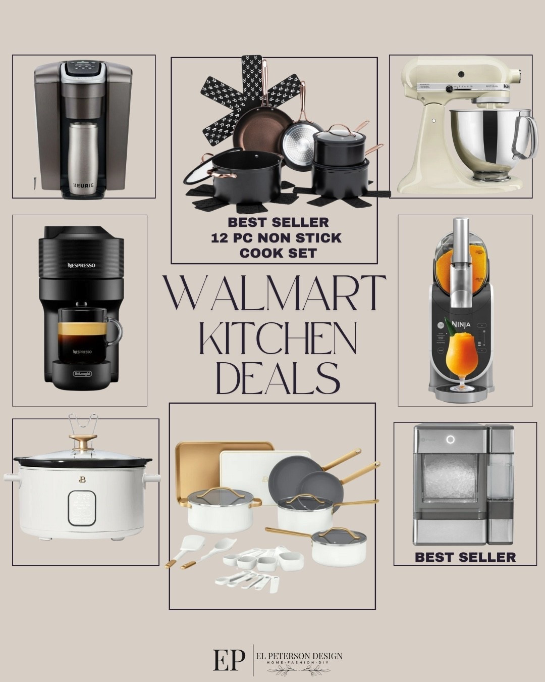 Walmart
Kitchen Deals
Nespresso machine 
Coffee maker
Nonstick pots and pans set
Ice maker 
Ice cream maker
Mixer
Slow cooker 

#LTKFindsUnder50 #LTKSaleAlert #LTKFindsUnder100