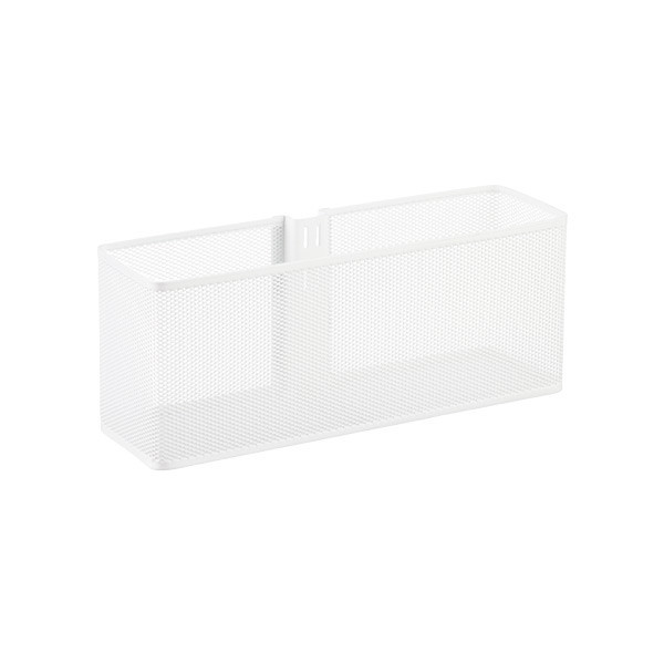 Elfa Utility Narrow Large Mesh Basket White | The Container Store
