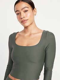 PowerSoft Long-Sleeve Crop Support Top | Old Navy (US)