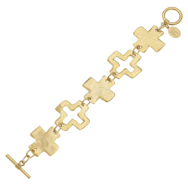 Linked Cross Toggle Bracelet | Susan Shaw