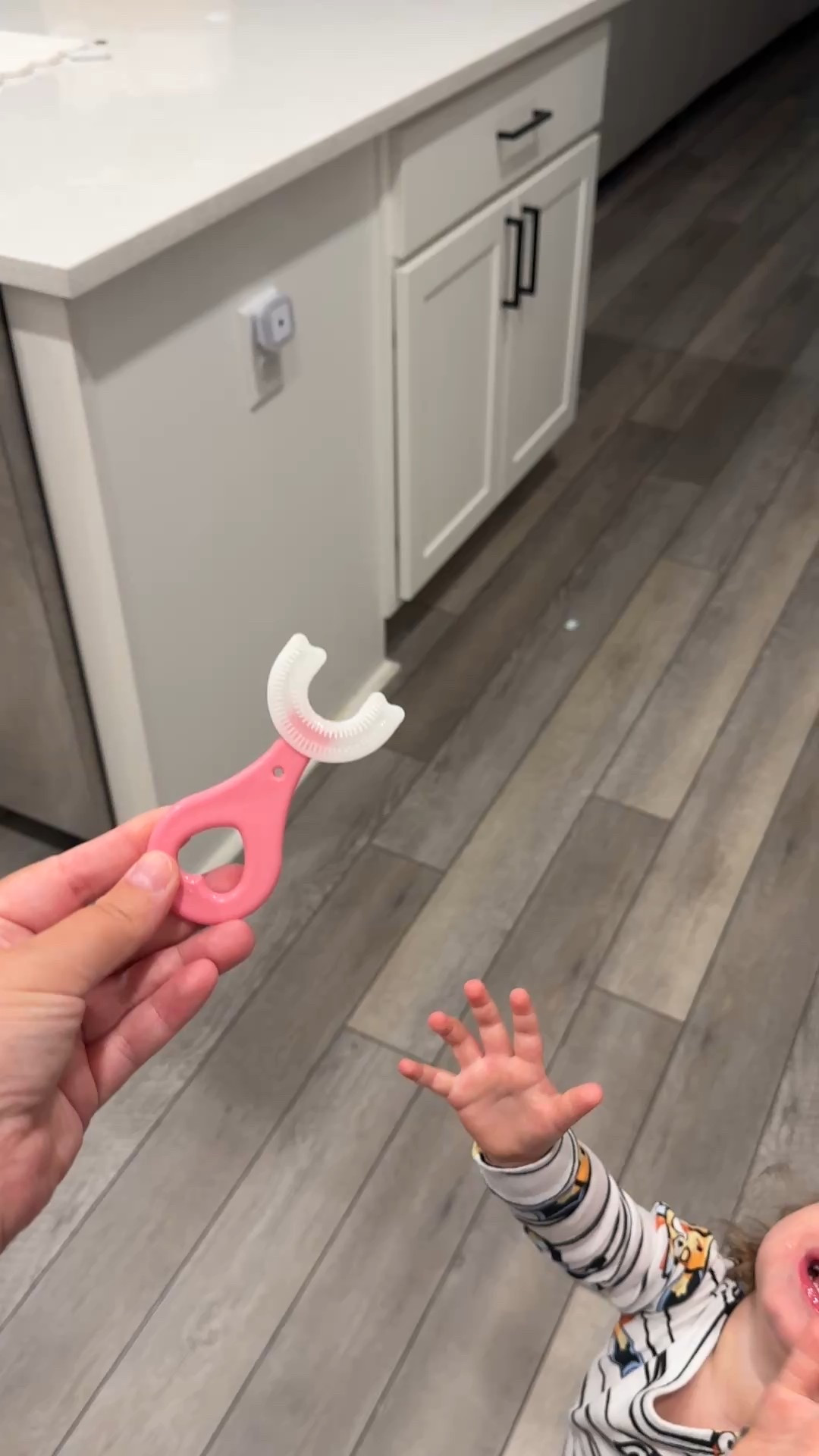 obsessed with this U-shaped toddler toothbrush 🪥 it’s gentle, effective, and helps teach independence while keeping brushing time fun. silicone bristles clean every tooth at once without irritation 💕
#LTKbaby #LTKkids #LTKstyle #LTKfinds #toddlerlife #toddleressentials #momfinds 

#LTKKids #LTKBaby #LTKFamily