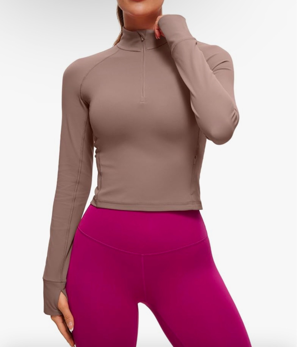 CRZ YOGA Women's Butterluxe Long Sleeve Workout Shirts Half Quarter Zip Sweatshirt Athletic Crop Top Collared Fall Shirt

#LTKActive #LTKFitness #LTKStyleTip