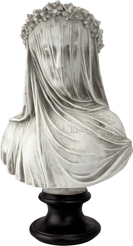 Design Toscano NG31524 The Veiled Maiden Sculptural Bust,white | Amazon (US)