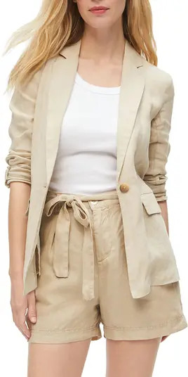 Michael Stars Lottie One-Button Linen Blazer | Nordstrom | Nordstrom