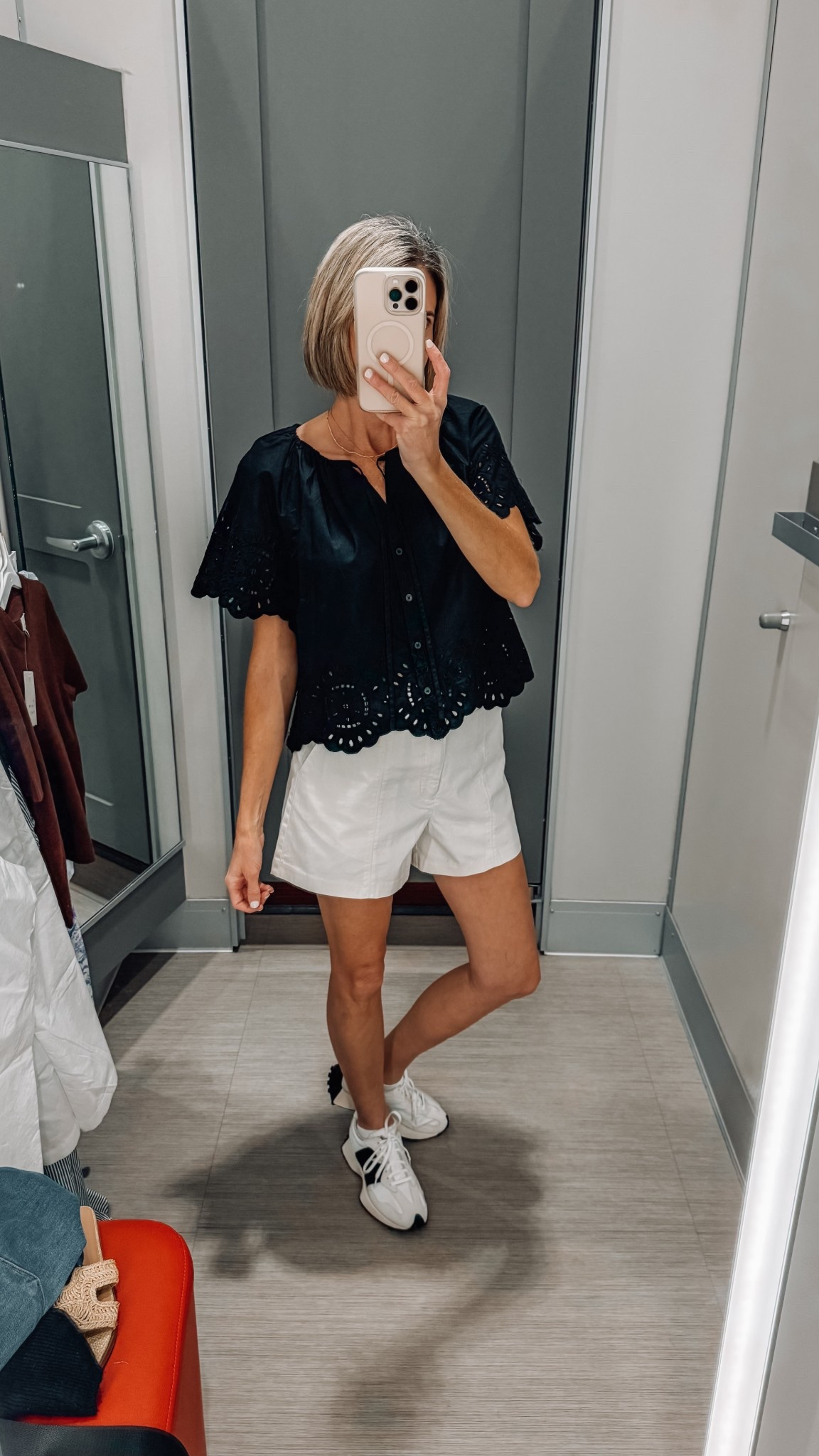 Are we ready for shorts season? Gearing up for spring break and warmer weather ☀️ Eyelet top sold in 3 colors wearing a small - cream colored shorts wearing size 4 

#LTKootd #LTKSaleAlert #LTKSpringSale