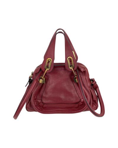 Pre Loved Chloe Chloe Bag Small Paraty Red Calfkin Leather 2way Shoulder Crossbo | eBay AU