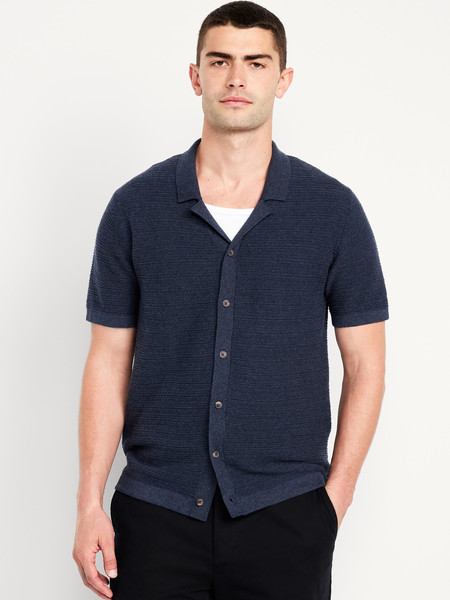 Short-Sleeve Camp Sweater | Old Navy (US)