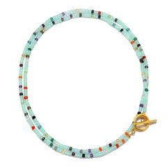 Chalcedony Convertible Beaded Necklace | Sequin