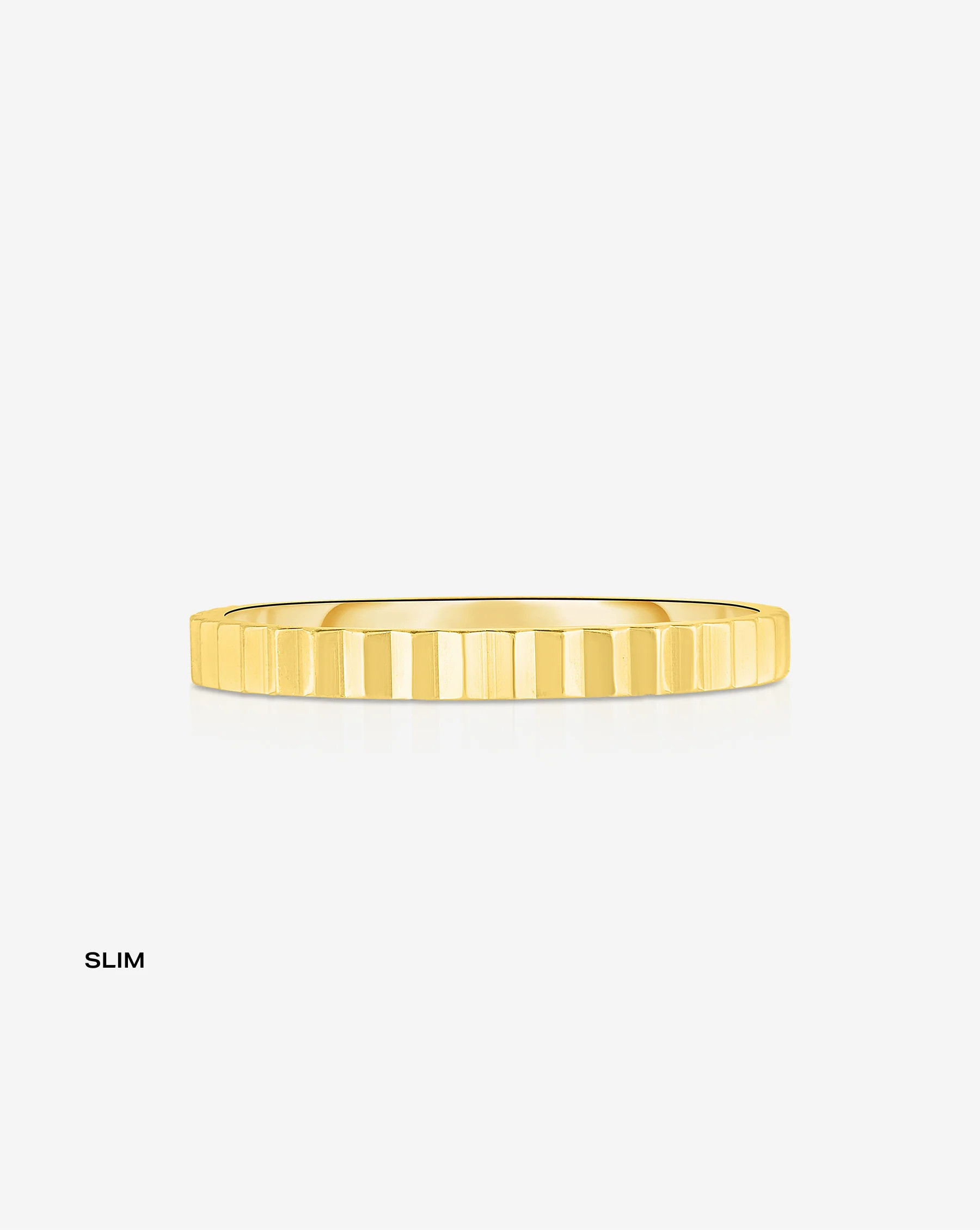 Fluted Gold Stackable Ring | Ring Concierge