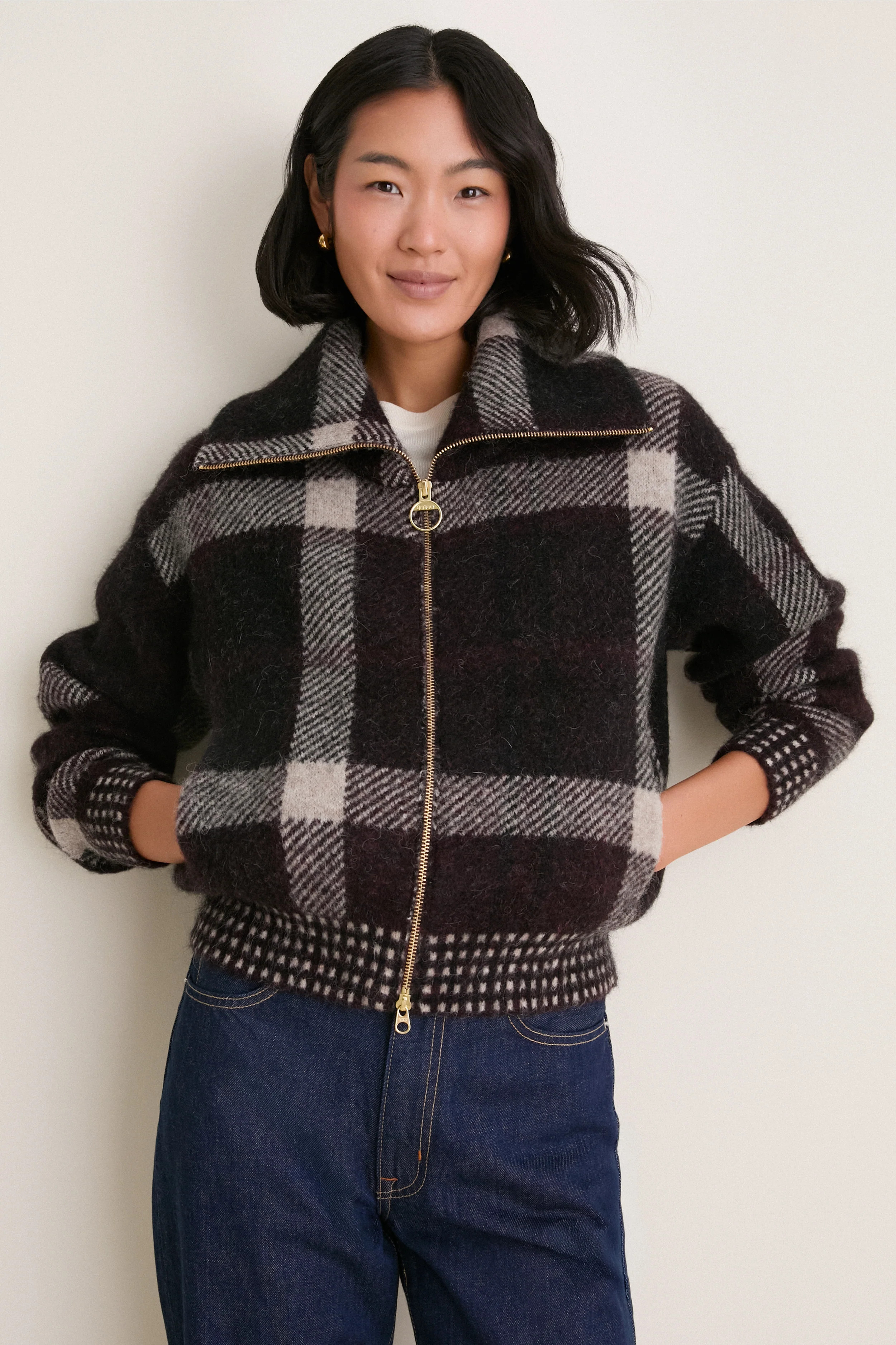 Multi Carville Knitted Zip Through Jacket | Tuckernuck (US)