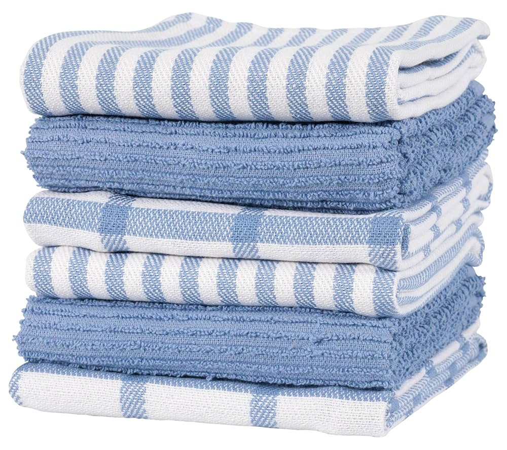 KAF Home Premium Kitchen Towels (18" x 28"), Large 100% Cotton, Flat & Terry Absorbent Dish Towel... | Amazon (US)