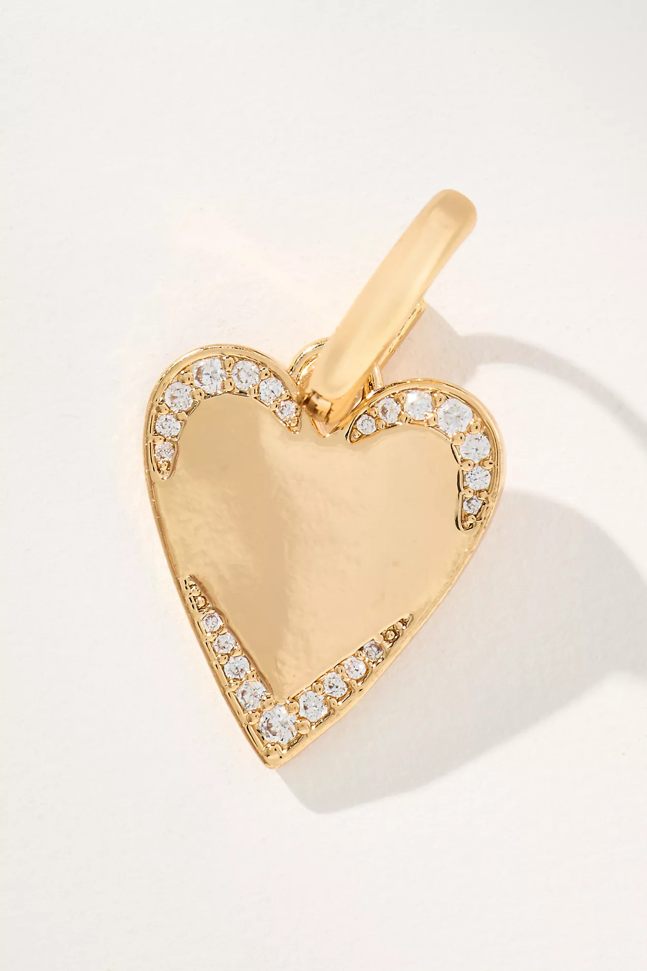 Crystal Heart Huggie Hoop Earrings | Anthropologie (US)