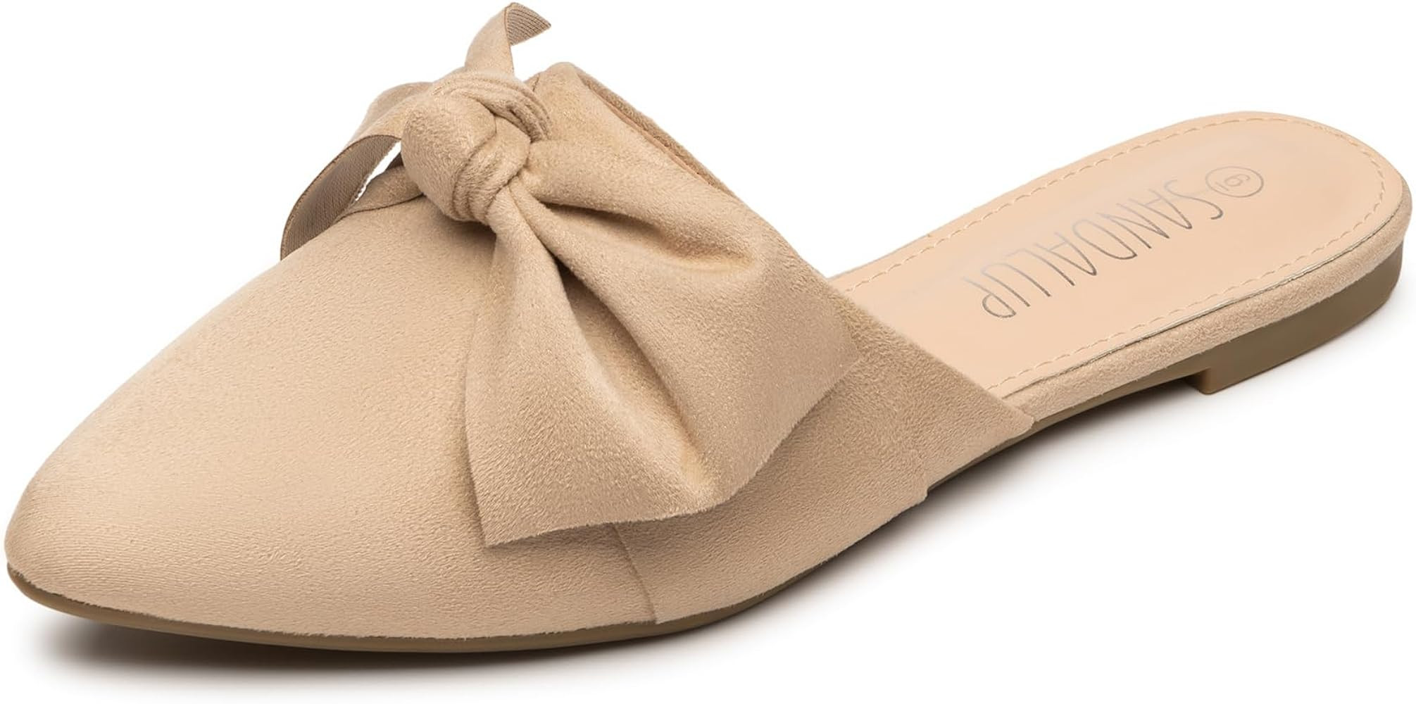 SANDALUP Mules for Woman, Women's Mules, Closed Pointed Toe Backless Loafer Shoes, Cute Bow Women... | Amazon (US)