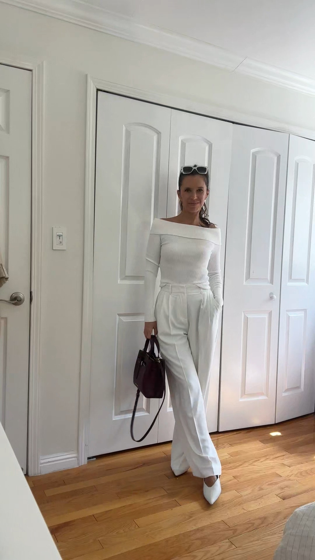 White pants are sz S long - wear them with flats
I’m 5’5” 122 lbs 
Off the shoulder white top is sz S

Fall outfits



#LTKParties #LTKFindsUnder50 #LTKSaleAlert