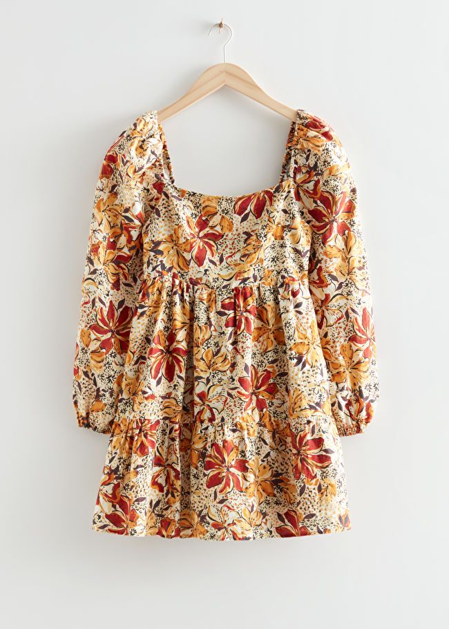 Printed Linen Mini Dress | & Other Stories US