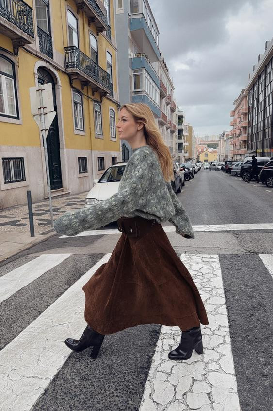 BRUSHED EFFECT JACQUARD KNIT JUMPER | Zara US