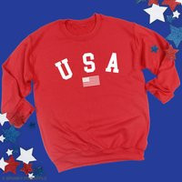 Usa Fourth Of July Sweatshirt, With Flag Sweater, Patriotic 4Th Crewneck Pullover | Etsy (US)