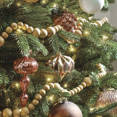 Wood Beaded Garland, Set of Three | Grandin Road | Grandin Road