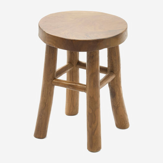 Wooden Round Stool 40x31cm | TK Maxx