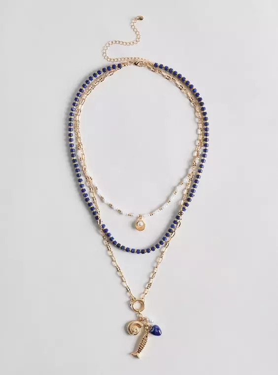 Beaded Fish Layered Necklace | Torrid (US & Canada)