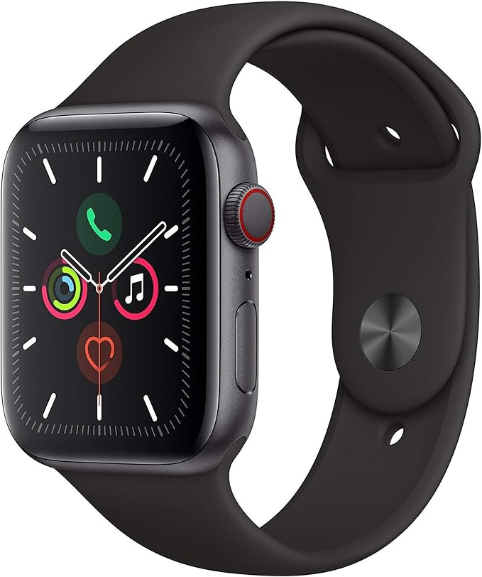 Apple Watch Series 5 (GPS + Cellular, 40MM) - Space Gray Aluminum Case with Black Sport Band (Ren... | Amazon (US)