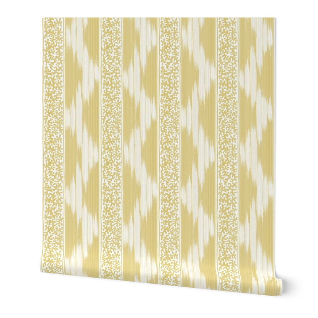 FAIRFIELD MUSTARD And White Wallpaper | Spoonflower | Spoonflower