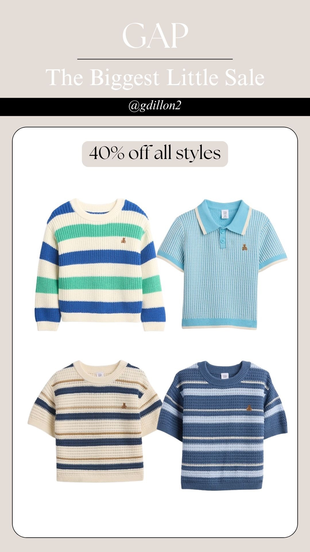 The Biggest Little Sale: 40% off all Kids’ styles

#LTKSaleAlert #LTKKids #LTKootd