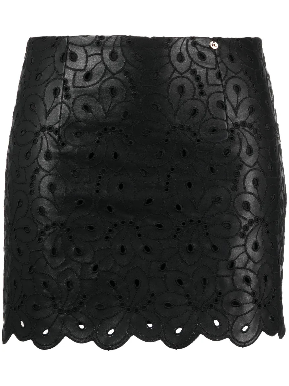 NISSA broderie-anglaise high-waist Skirt - Farfetch | Farfetch Global