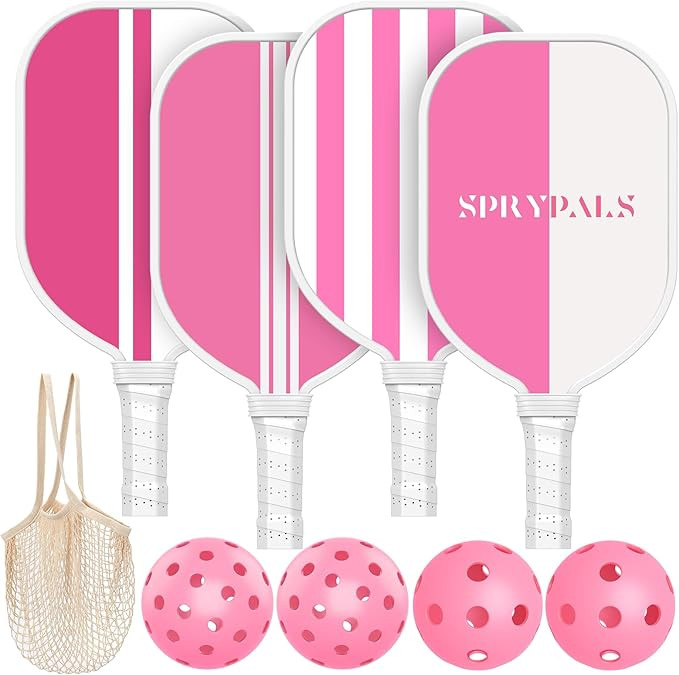 Pickleball Paddles Set of 4, USAPA Approved Pickleball Set of 4 with 4 Pickleball Balls & 1 Carry... | Amazon (US)